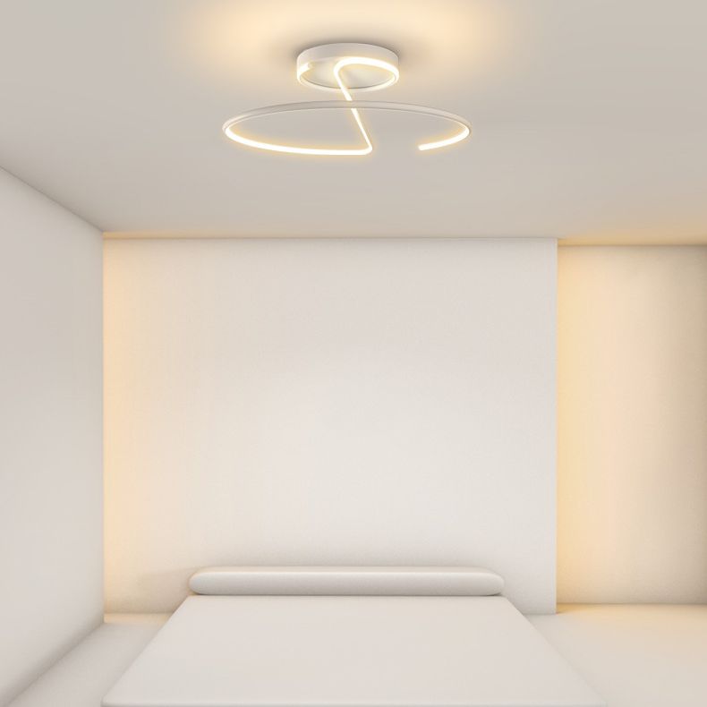 Moderno minimalista a LED LED Light Alluminio semifulto lineare con tonalità silicone