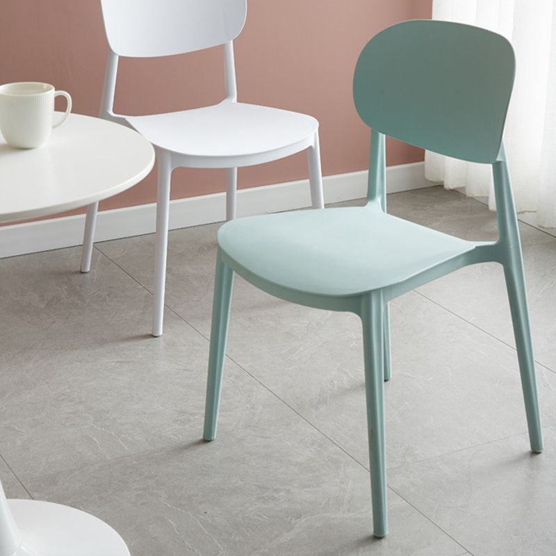 Home Dining Room Side Chair Low Back Plastic Stack Dining Chair