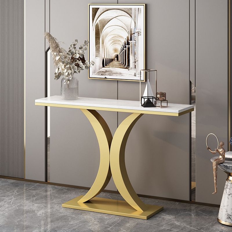 31.5" Tall Console Table 1-shelf Stain Resistant Accent Table for Hall