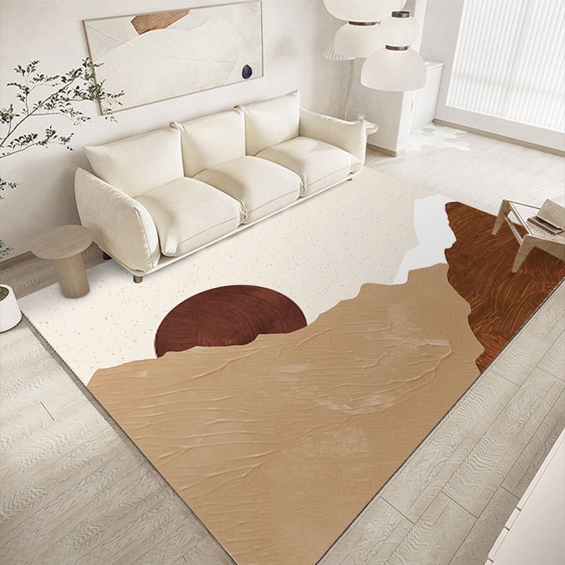 Modern Pink Carpt Polyester Color Block Carpet Stain Resistant Carpet for Home Decor