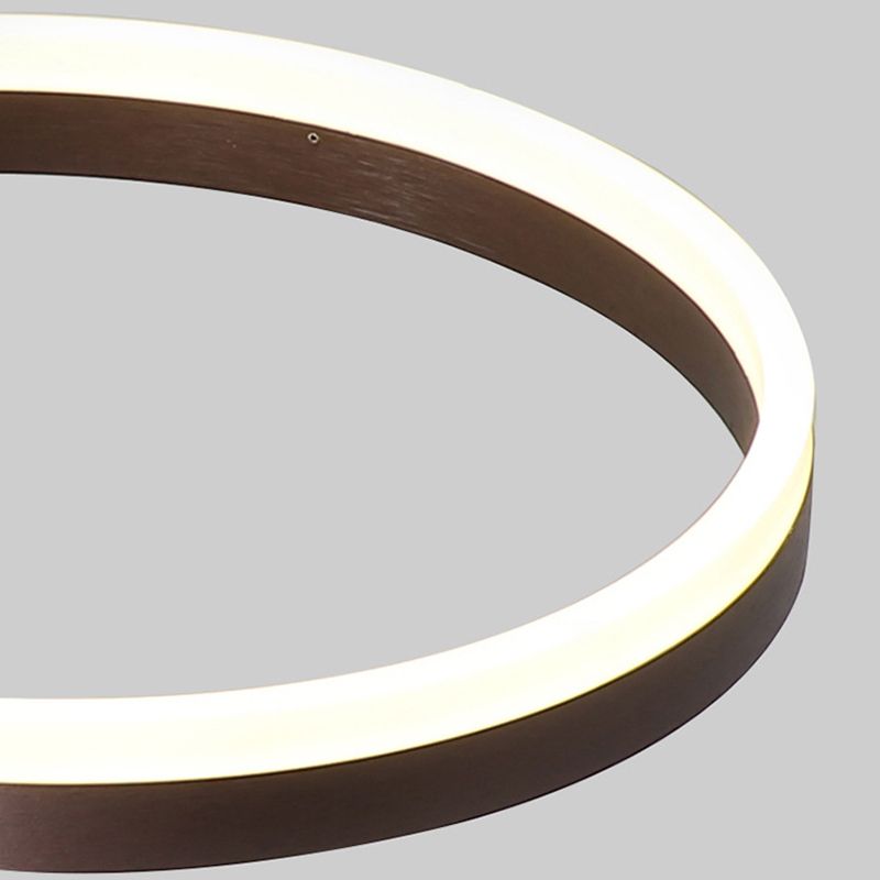 Luminaire de plafond circulaire de style moderne, plafonnier semi-encastré en métal multi-lumières