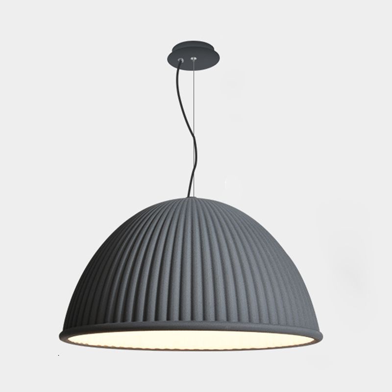 1 Light Bowl Hanging Pendant Modern Macaron Style Resin Hanging Lighting for Living Room