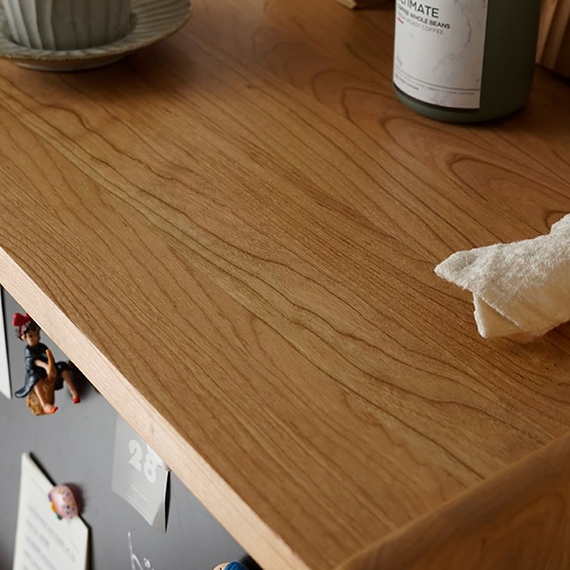 Contemporary Cabinet Bar Pulls Solid Wood with Glass Doors Paned Accent Cabinet