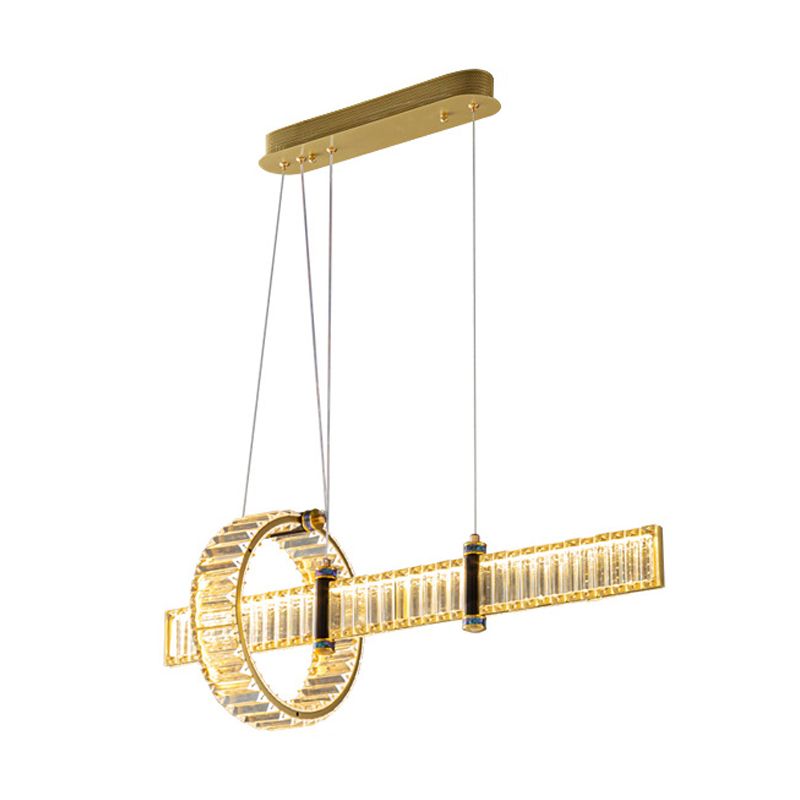 Contemporary Island Light Fixtures Crystal Hanging Lamp for Dining Room