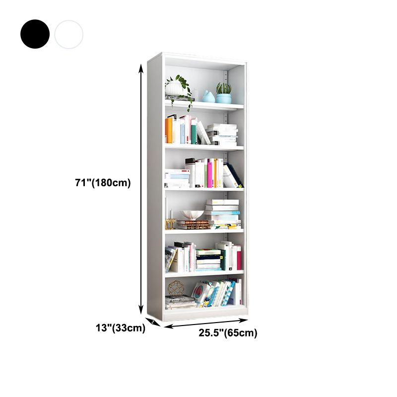 Contemporary Style Metal Bookcase Closed Back Bookshelf for Home Office