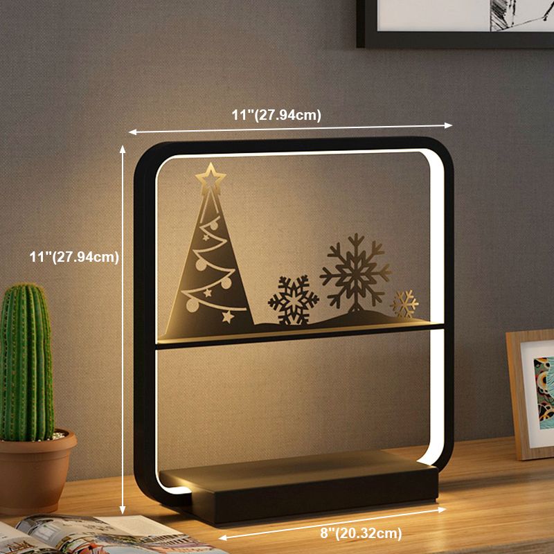 Décor d'art décor de nuit rectangulaire lampe de table de lit de chevet à LED noir chargeur sans fil avec port USB