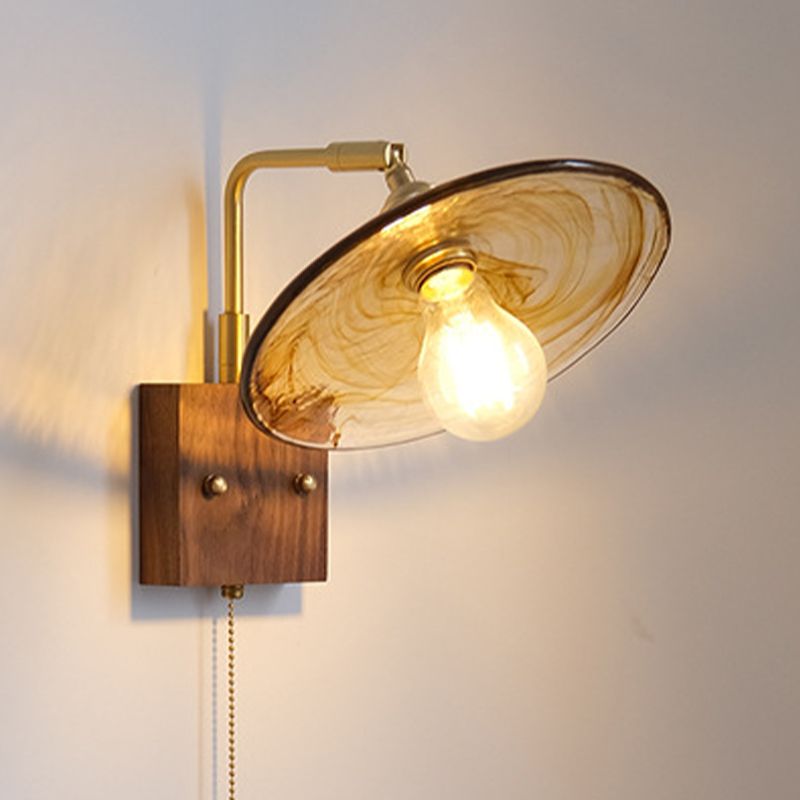 Contemporary Wall Sconce Armed Sconce Lighting with Glass for Bedroom