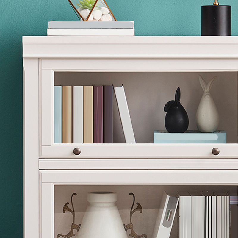 Contemporary Bookshelf With Doors Vertical Bookcase for Office Use