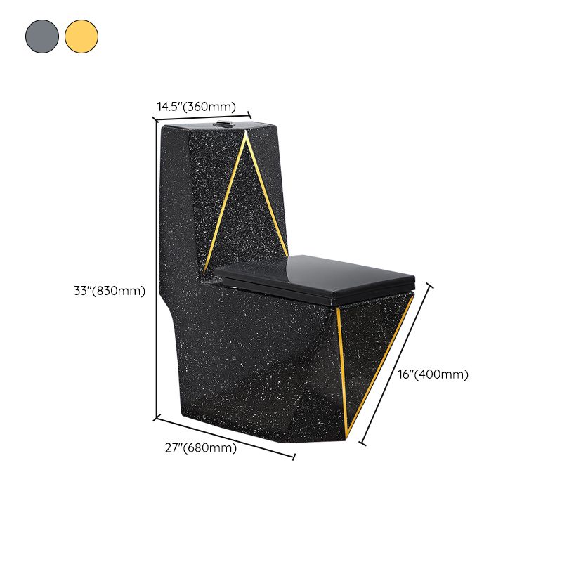 Floor Mount Flush Toilet Traditional One-Piece Toilet with Slow Close Seat