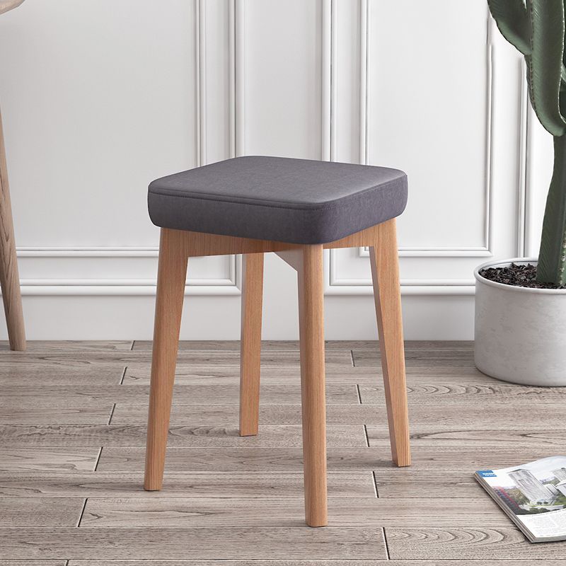 Indoor Cotton Ottoman Tear Resistant with Four Legs Cube Ottoman Square Modern