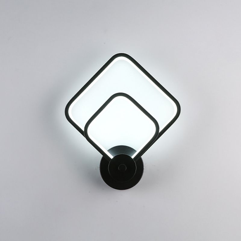 Modernista Doble cuadrado cuadrado LED LED Minimalismo Luz de pared Montada para comedor