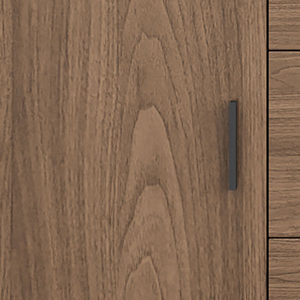 Modern Brown Engineered Wood Filing Cabinet with Drawers for Home Office