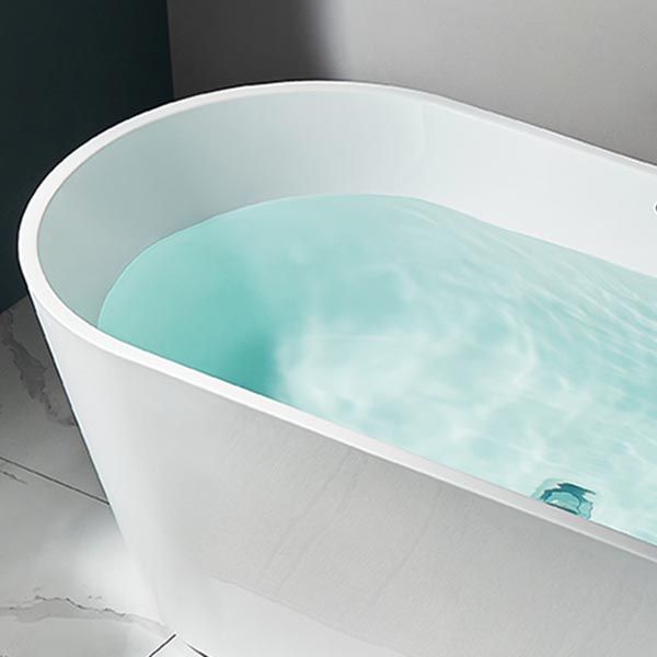 Modern Freestanding Bathtub White Acrylic Bath Tub for Home and Hotel