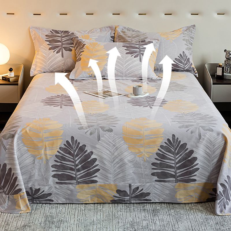 Sheet Sets Cotton Striped Wrinkle Resistant Ultra Soft Breathable Bed Sheet Set