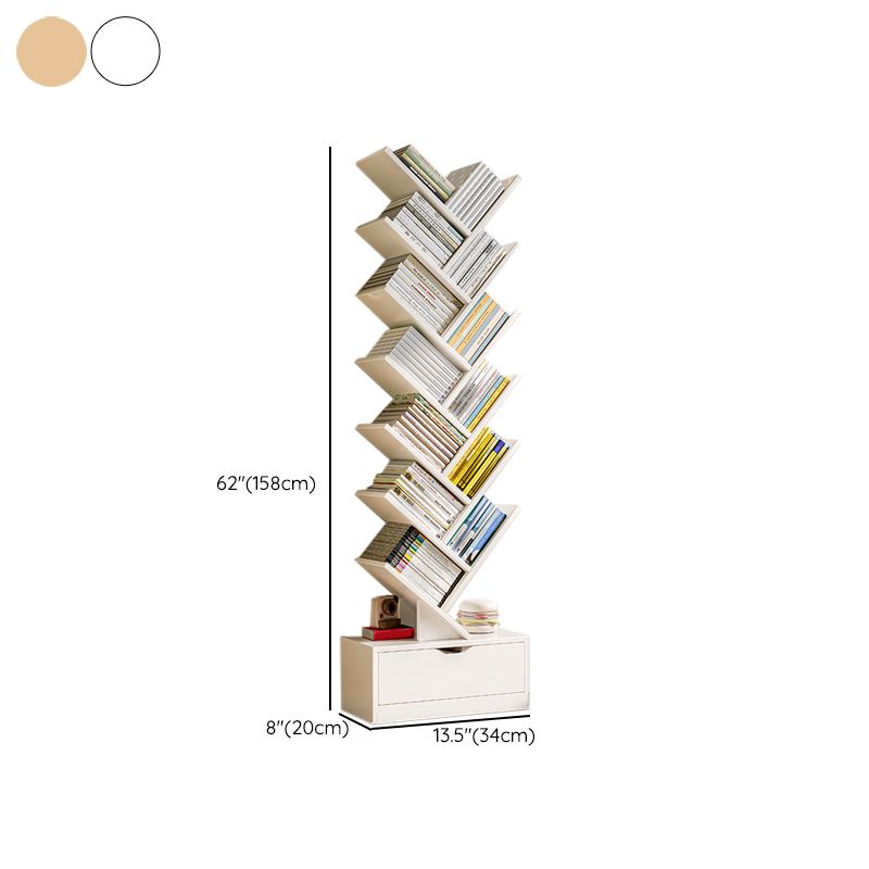 Engineered Wood Standard Scandinavian Closed Back Bookshelf with Shelves