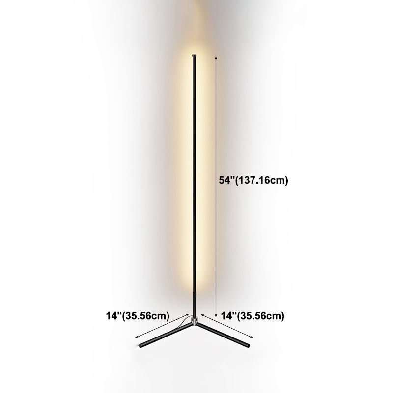 1 Lichtbodenlicht moderner LED-Bodenboden Stehlicht mit Acrylschatten für Schlafzimmer