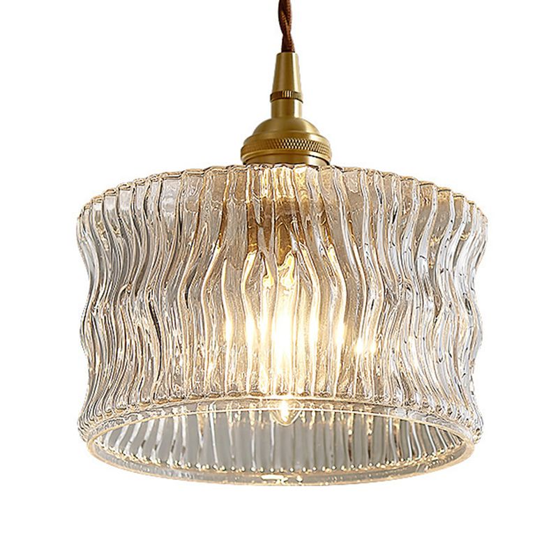 1-licht cilinder Opgehangen verlichtingsarmatuur Vintage Hanglichtkit voor slaapkamer