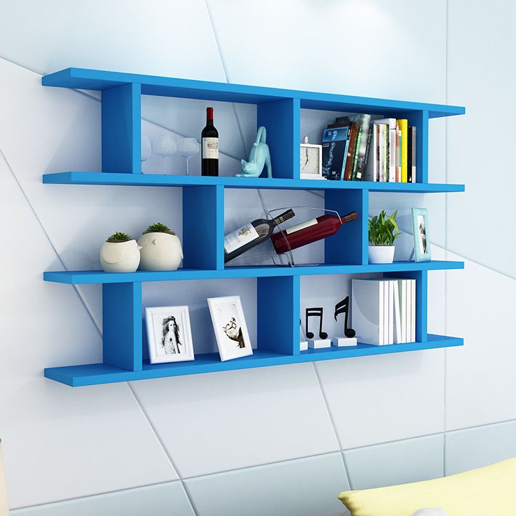 Scandinavian Floating Bookcase Wall Mounted Manufactured Wood Bookcase