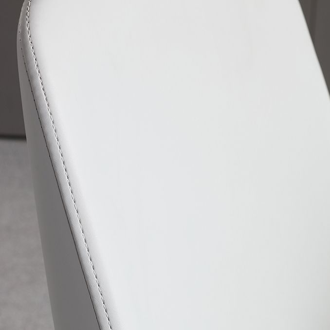 Chaise de salle à manger industrielle en bois, chaises sans accoudoirs en Faux cuir pour usage domestique