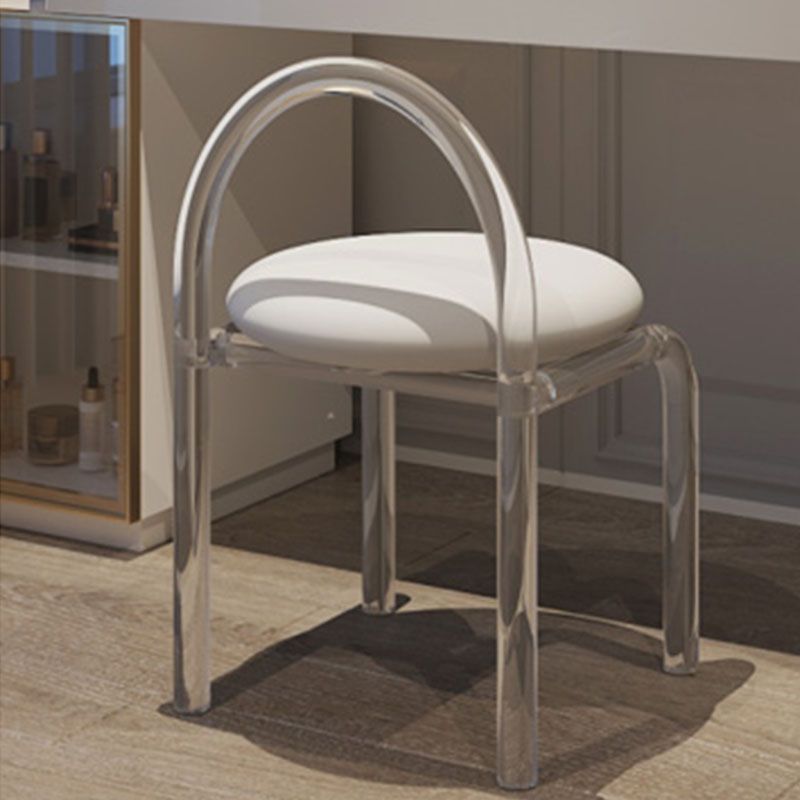 Modern Engineered Wood Makeup Dressing Table Stool Black/ White