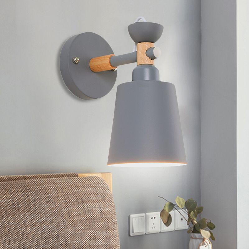 Luz de apliques de estilo nórdico rotativo con cubo de muro de metal ligero para dormitorio para adultos