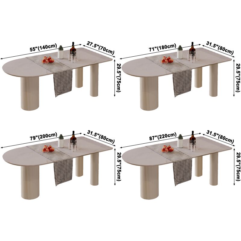 Metal Contemporary Free Form Table Sintered Stone Table for Dining Room