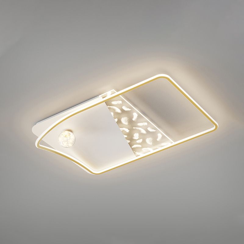 Lignes LED plafonnier style moderne encastré pour salon salle à manger