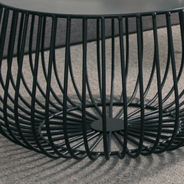 Mid-Century Modern 2 Piece Bunching Tables with Iron Tray Top