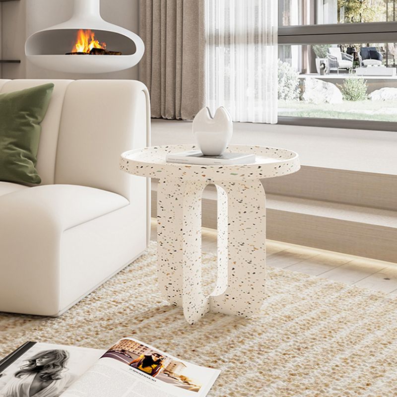 Abstract Coffee Table Modern Metal Tray Top Coffee Cocktail Table