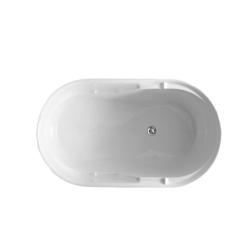 Modern Acrylic Bathtub Freestanding Soaking Tub , 27.56-inch Wide