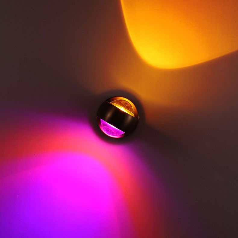 Modern Style Round Led Wall Lamp Metal Wall Mount Light Fixture