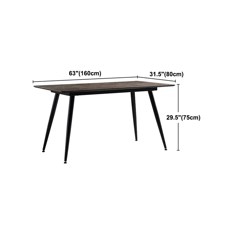 Eettafel in industriële stijl MDF 4 poten Eettafel voor eetkamer