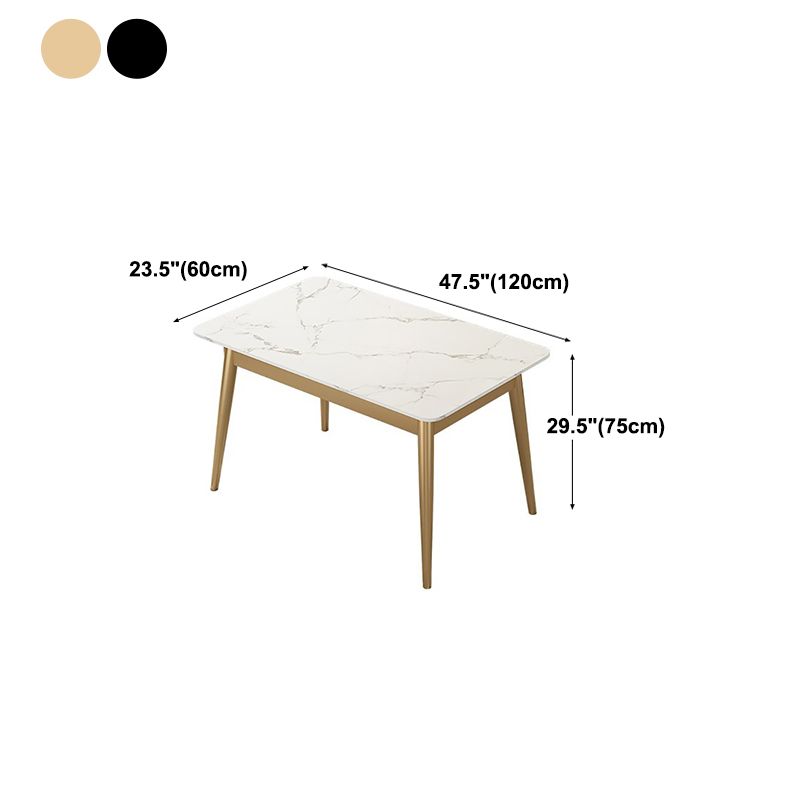 Traditional Luxury Dining Table Rectangle Sintered Stone Table for Home