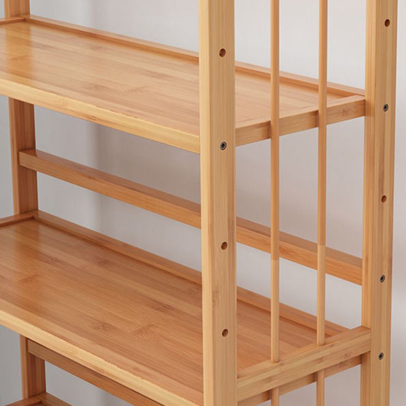 Modern Natural Book Shelf Bamboo Open Back Shelf Bookcase for Home