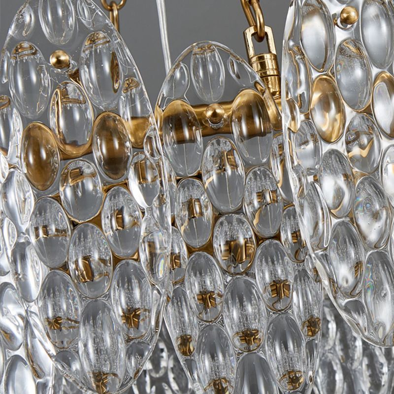 Contemporary Style Geometry Pendant Chandeliers Glass Chandelier Lights in Gold