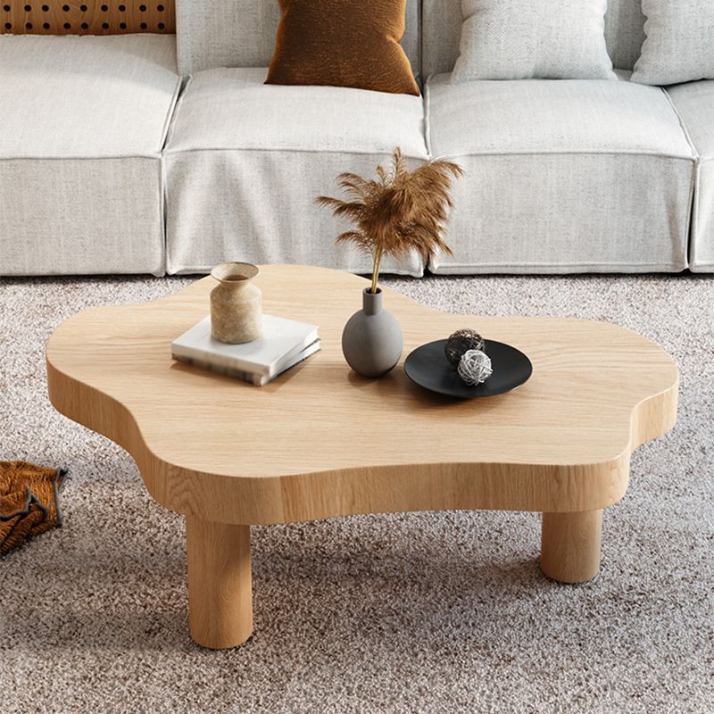 Modern Style Black/white/walnut/wood Free Shape Coffee Table with Solid Wood
