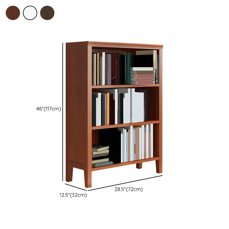 Contemporary Standard Bookcase Closed Back Wooden Bookshelf with Shelves