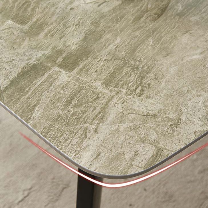 Mesa de piedra sinterizada Mesa industrial de 4 patas para comedor