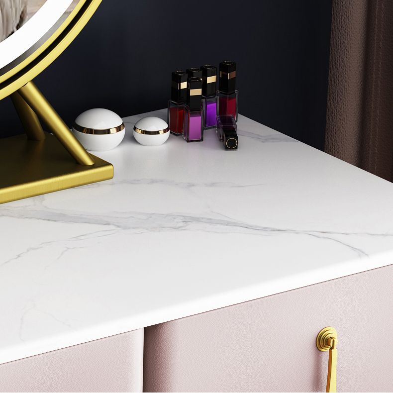 Contemporary Make-up Vanity Solid Wood 4 Drawer Vanity Dressing Table
