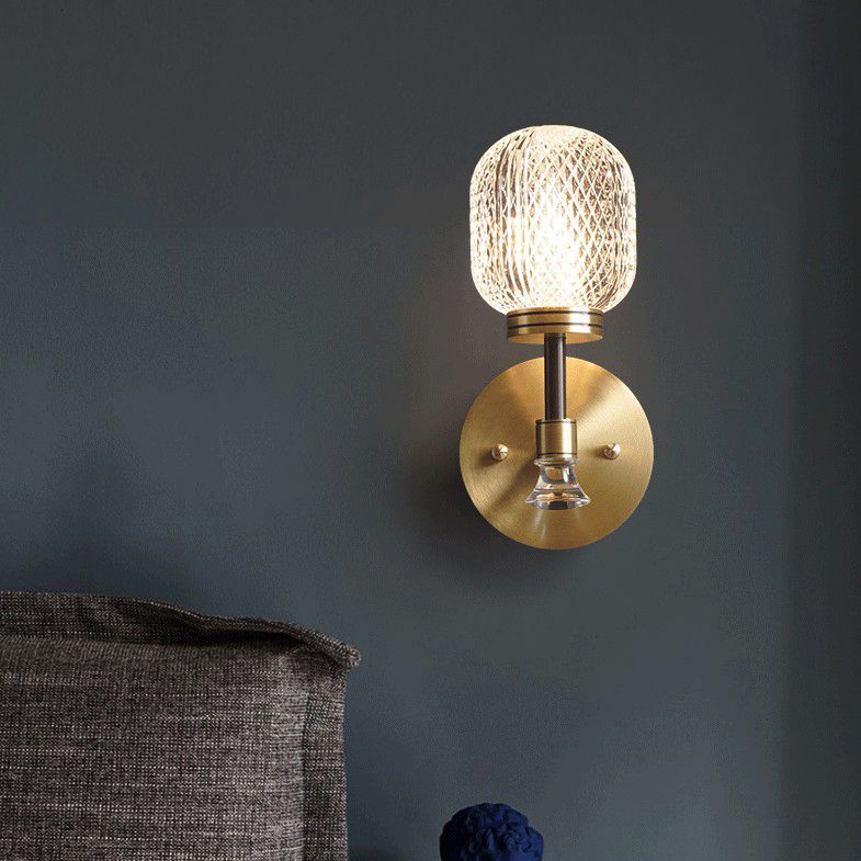 Modern Sphere Wall Mount Lighting Clear Glass Wall Mounted Lighting for Living Room