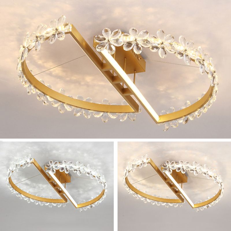 Flush Mount Techo de techo de mono Iluminación de cristal Foyer Hotel Light