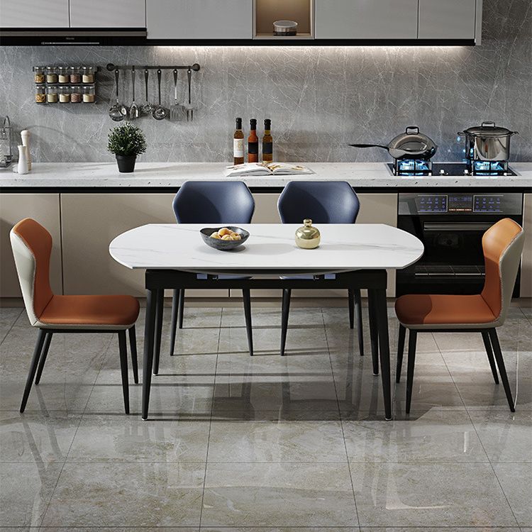 Contemporary Style Sintered Stone Dining Round Table Set 1/4/5/7 Pieces Dining Set