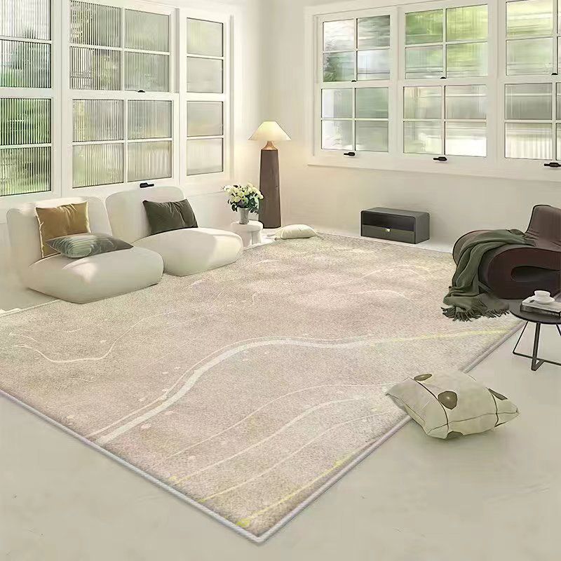 Green Modern Rug Polyester Color Piece Area Rug Stain Resistant Rug for Sitting Room