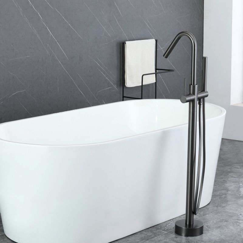 Floor Mounted Metal Freestanding Tub Filler Elbow Freestanding Bathtub Faucet