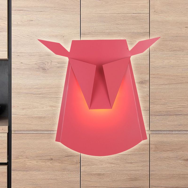 Metaal os -hoofd muur licht keuken woonkamer dier sconce licht met warme verlichting
