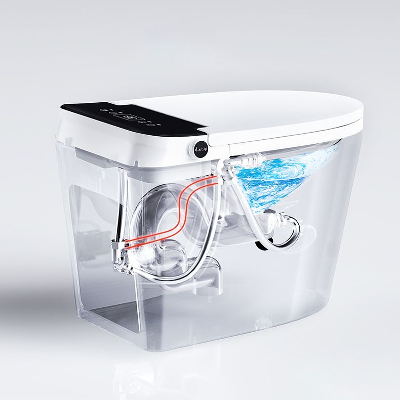 Modern Floor Mount Toilet Bowl White Toilet with Seat for Bathroom