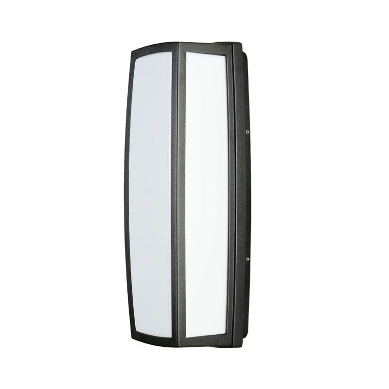 Rectangle Metallic LED Wall Lighting Contemporary Textured Black Sconce Light Fixture for Patio
