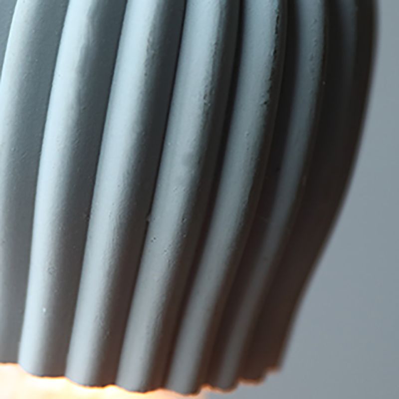 Mini-luminaire pendentif créatif nordique ciment monomoteur de bulbe bleu lumière suspendue pour le café