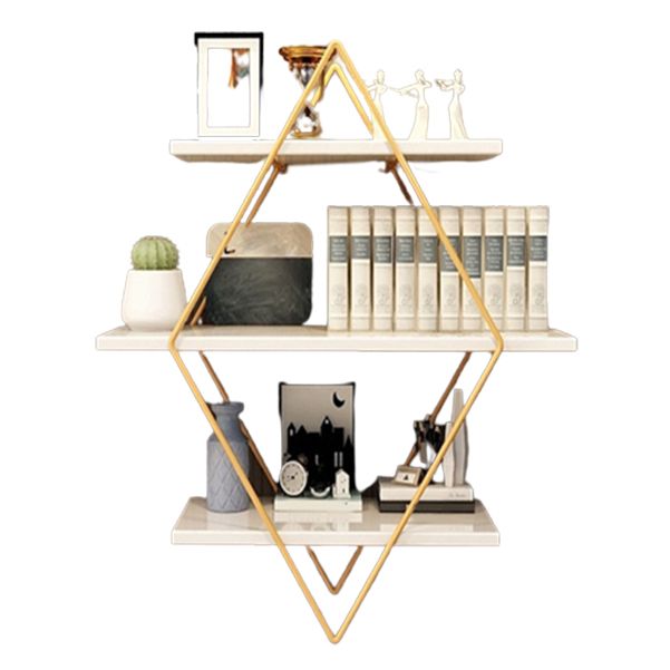 Modern Metal Shelf Bookcase Wall Mounted Book Shelf for Living Room