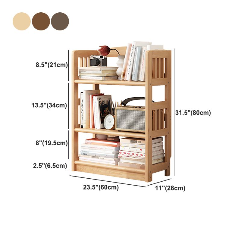 Contemporary Wooden Bookcase Open Back Bookcase for Home Office